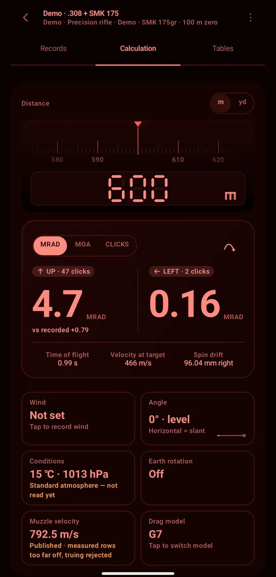 Night mode: the DOPE solver in a single red hue